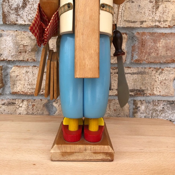 Original Steinbach Volkskunst Vintage Wood Nutcracker Chef From West Germany 16” - Picture 11 of 17